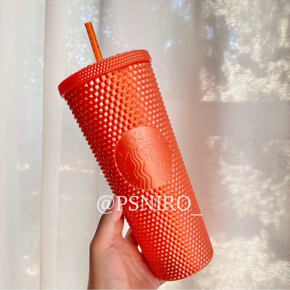 Starbucks Pearl Orange Studded Tumbler